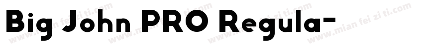 Big John PRO Regula字体转换